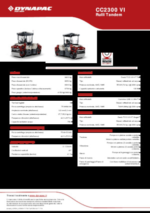 Tandem vibracijski valjci Dynapac CC2300 VI
