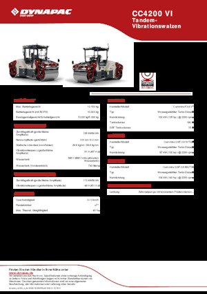 Tandem vibracijski valjci Dynapac CC4200 VI