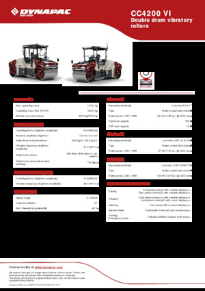 Tandem vibracijski valjci Dynapac CC4200 VI