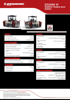 Tandem vibracijski valjci Dynapac CC4200 VI