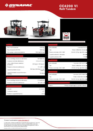 Tandem vibracijski valjci Dynapac CC4200 VI