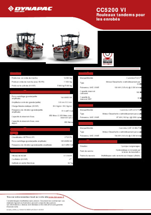 Tandem vibracijski valjci Dynapac CC5200 VI