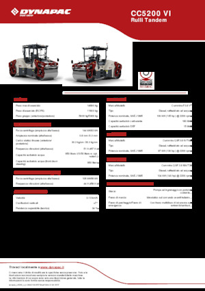 Tandem vibracijski valjci Dynapac CC5200 VI