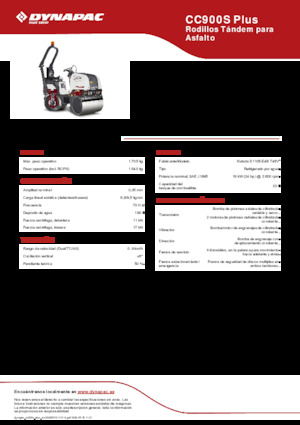 Tandem vibracijski valjci Dynapac CC900S Plus