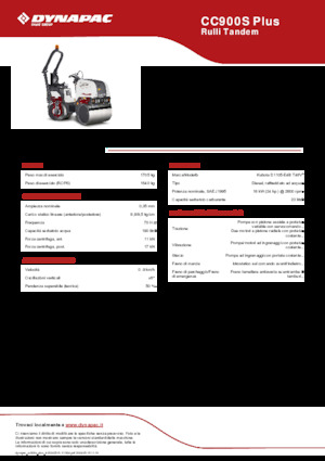 Tandem vibracijski valjci Dynapac CC900S Plus