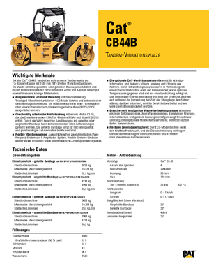 Tandem vibracijski valjci Caterpillar CD44B