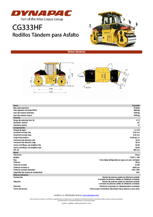 Tandem vibracijski valjci Dynapac CG 333 HF