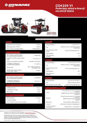 Tandem vibracijski valjci Dynapac CO 4200 VI