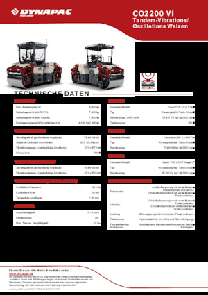 Tandem vibracijski valjci Dynapac CO2200 VI
