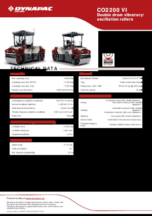 Tandem vibracijski valjci Dynapac CO2200 VI