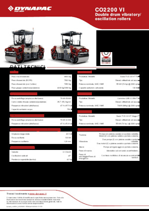 Tandem vibracijski valjci Dynapac CO2200 VI