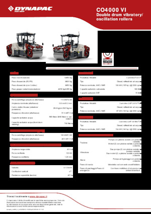 Tandem vibracijski valjci Dynapac CO4000 VI