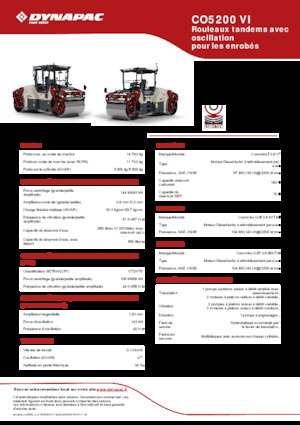 Tandem vibracijski valjci Dynapac CO5200 VI