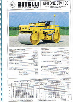 Tandem vibracijski valjci Bitelli DTV 100