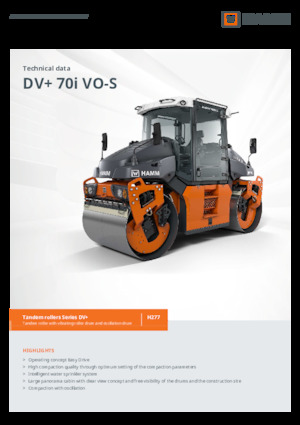 Tandem vibracijski valjci Hamm DV+ 70i VO-S