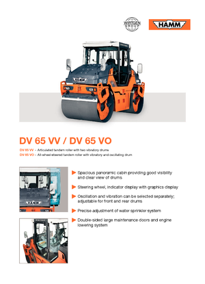 Tandem vibracijski valjci Hamm DV 65 VV