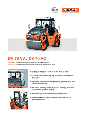 Tandem vibracijski valjci Hamm DV 70 VO