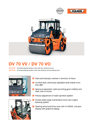 Tandem vibracijski valjci Hamm DV 70 W