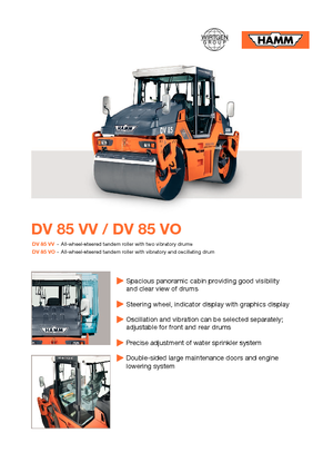 Tandem vibracijski valjci Hamm DV 85 VV
