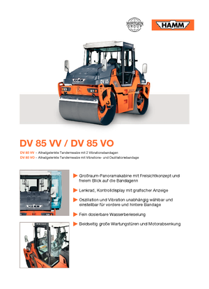 Tandem vibracijski valjci Hamm DV 85 VV