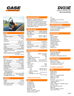 Tandem vibracijski valjci Case DV23E