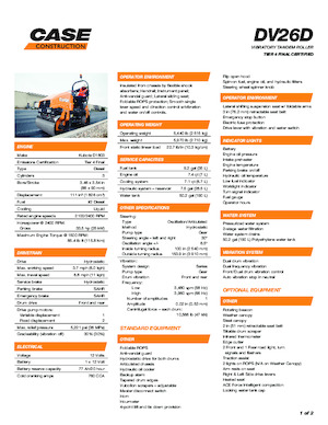 Tandem vibracijski valjci Case DV26D