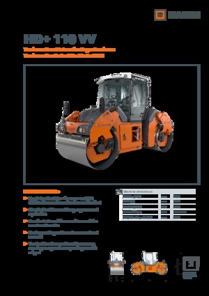 Tandem vibracijski valjci Hamm HD+ 110 VV