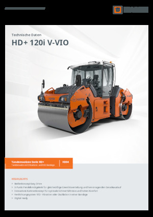 Tandem vibracijski valjci Hamm HD+ 120i V-VIO