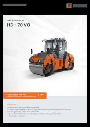 Tandem vibracijski valjci Hamm HD+ 70 VO