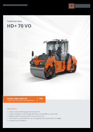 Tandem vibracijski valjci Hamm HD+ 70 VO