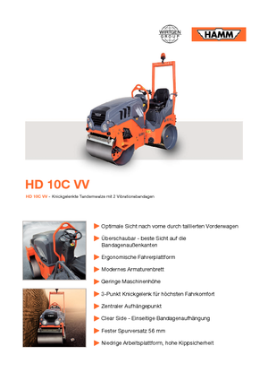 Tandem vibracijski valjci Hamm HD 10C VV