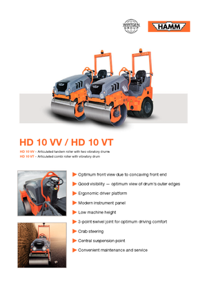 Tandem vibracijski valjci Hamm HD 10 VV