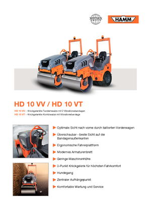 Tandem vibracijski valjci Hamm HD 10 VV