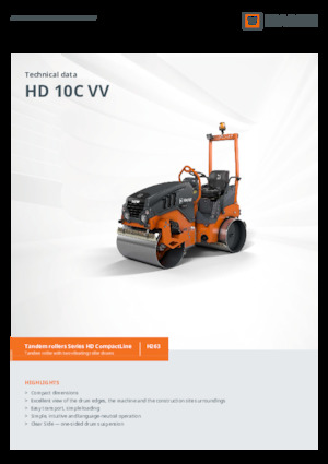 Tandem vibracijski valjci Hamm HD 10C VV