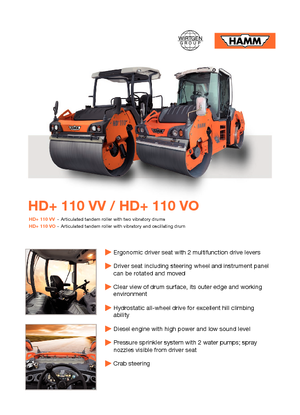 Tandem vibracijski valjci Hamm HD 110 VV