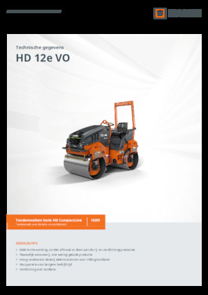 Tandem vibracijski valjci Hamm HD 12e VO