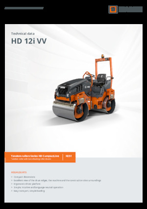 Tandem vibracijski valjci Hamm HD 12i VV