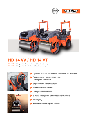 Tandem vibracijski valjci Hamm HD 14 VV