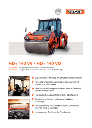 Tandem vibracijski valjci Hamm HD 140 VO