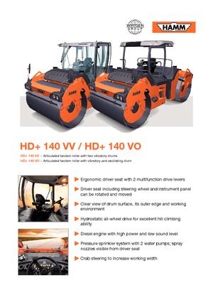 Tandem vibracijski valjci Hamm HD 140 VO