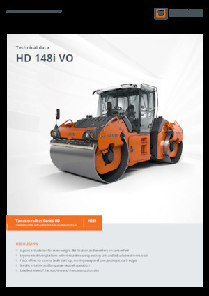 Tandem vibracijski valjci Hamm HD 148i VO