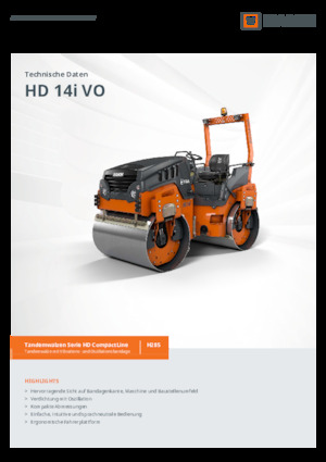 Tandem vibracijski valjci Hamm HD 14i VO
