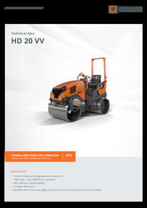 Tandem vibracijski valjci Hamm HD 20 VV