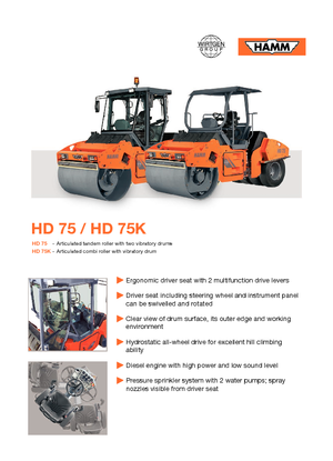 Tandem vibracijski valjci Hamm HD 75