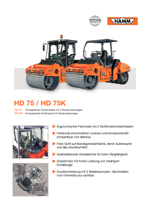 Tandem vibracijski valjci Hamm HD 75