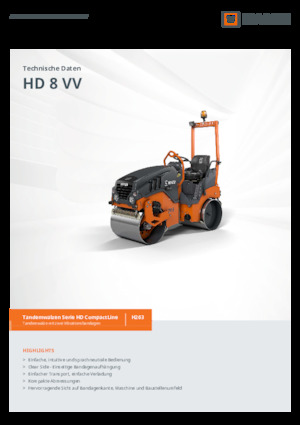 Tandem vibracijski valjci Hamm HD 8 VV