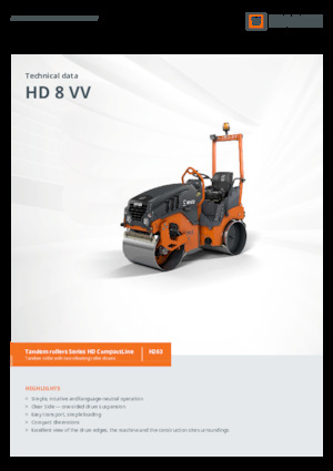 Tandem vibracijski valjci Hamm HD 8 VV