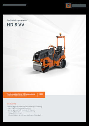 Tandem vibracijski valjci Hamm HD 8 VV