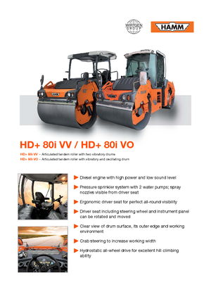 Tandem vibracijski valjci Hamm HD 80 i VV