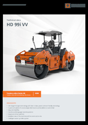 Tandem vibracijski valjci Hamm HD 99i VV